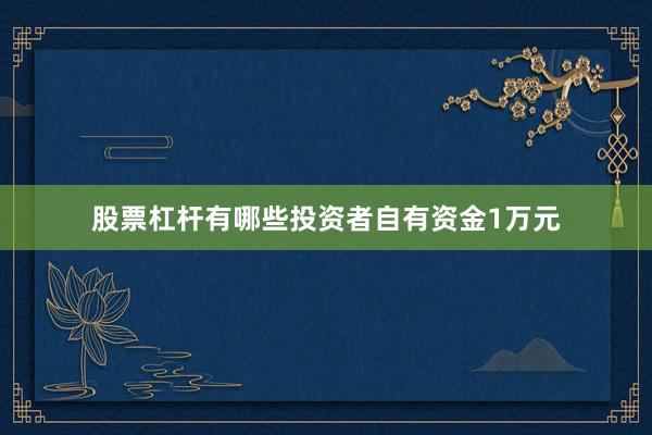 股票杠杆有哪些投资者自有资金1万元