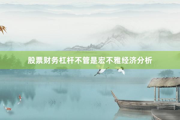 股票财务杠杆不管是宏不雅经济分析