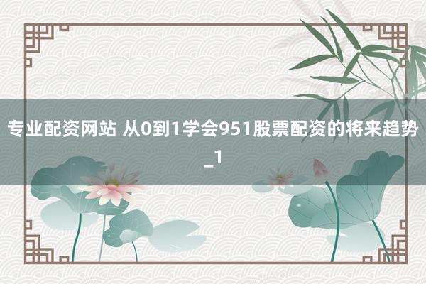 专业配资网站 从0到1学会951股票配资的将来趋势_1